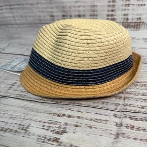 Tommy Bahama Kids Striped Woven Straw Hat Blue One Size NEW